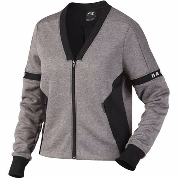 Oakley V-neck Zip Up Bomber Jacket - Picture 1 of 11